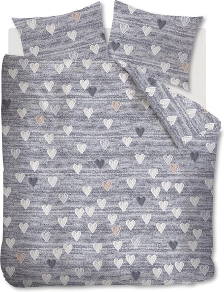 ARIADNE Knitted Hearts Grey 240x200/220