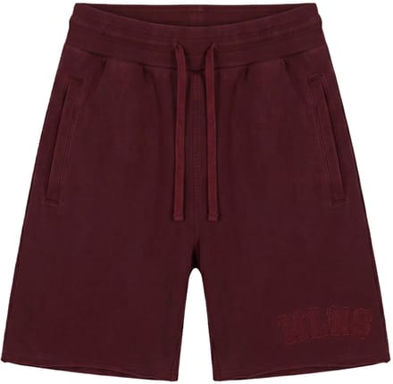 Malelions heavyweight applique short in de kleur rood.