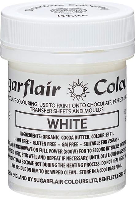 Sugarflair witte voedingskleurstof - chocolade kleuren - 35g