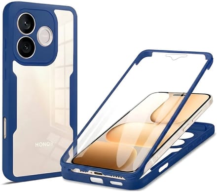 Hoesje geschikt voor HONOR 600 Lite - Techsuit ColorVerse 360 Case met Screenprotector - Blauw
