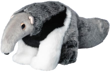 Nature Planet Miereneter knuffel - grijs - pluche - 40 cm - knuffeldier
