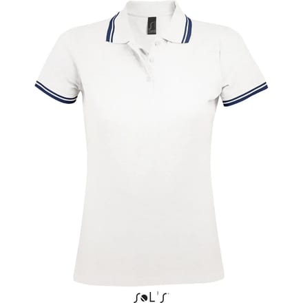 SOL'S Women´s Polo Shirt Pasadena L586 - white/navy - L