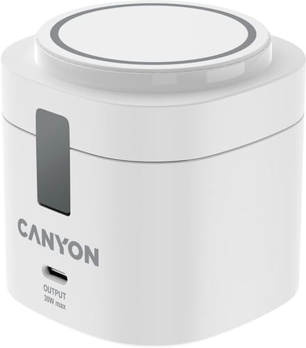 Canyon OnCharge 405 - Draadloze Oplader 4-in-1 - 30W - Qi2, MagSafe Compatibel - Wit