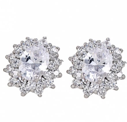Oorbellen- 1 cm- schitterende strass-Charme Bijoux