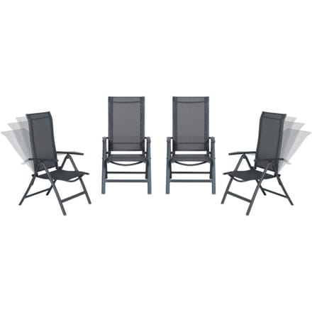 Garden Impressions Limone tuinstoelen set van 4 verstelbaar