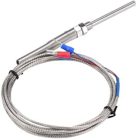 PT100 Thermokoppel Temperatuursensor met M8 Draad en 50mm Sonde 0-400°C