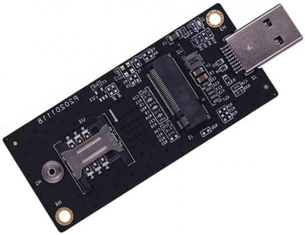 WWAN naar USB Adapter - M.2 Riser Card - Module Testen - Met SIM Slot