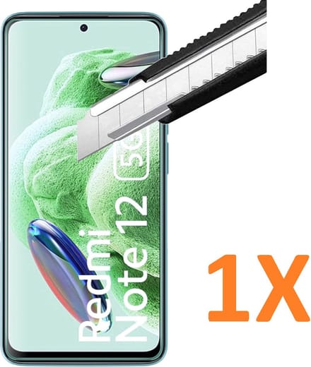 Screenprotector Glas - Tempered Glass Screen Protector Geschikt voor: Xiaomi Redmi Note 12 4G & 5G - 1x