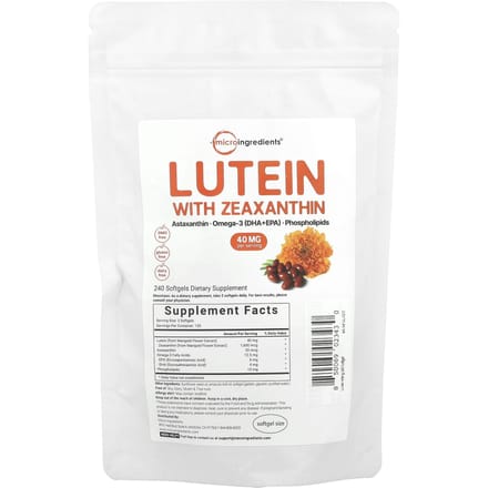 Micro Ingredients, Luteïne met Zeaxanthine, 240 Softgels