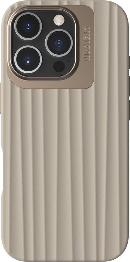 Nudient Bold MagSafe Case geschikt voor Apple iPhone 16 Pro Linen - Beige