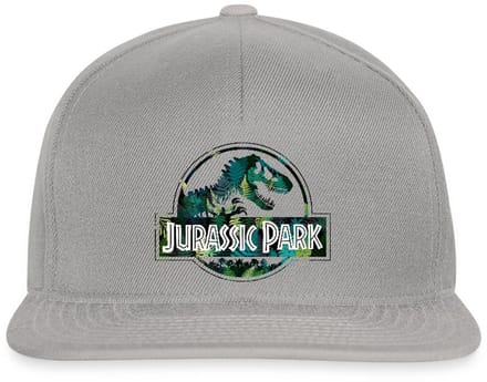 Jurassic Park Logo Met T-Rex Bladeren Ontwerp Snapback cap