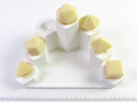 Chessex Opaque Ivoor Blanc Dobbelsteenset 6 stuks.