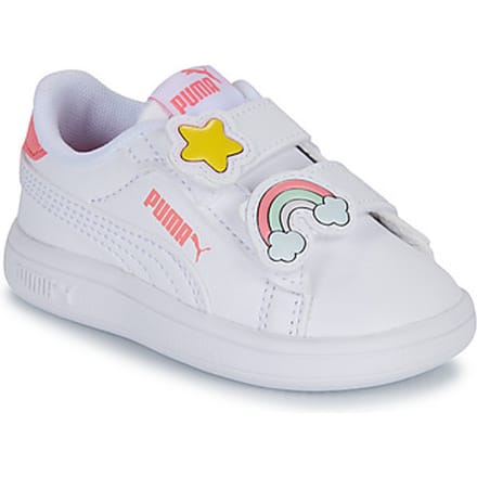 Puma Smash 3.0 Badges V Sneakers - Meisjes - Wit - Maat:25