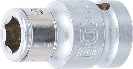 BGS Bitadapter met blokkeerkogel binnenvierkant 1/2 - binnenzeskant 3/8