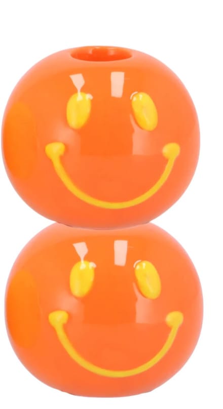 Smiley dutch orange mix candle bulb 7x7x12cm