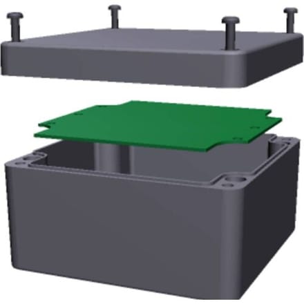 Hammond Electronics 1590Z160GY Universele behuizing 160 x 160 x 90 Aluminium Grijs 1 stuk(s)
