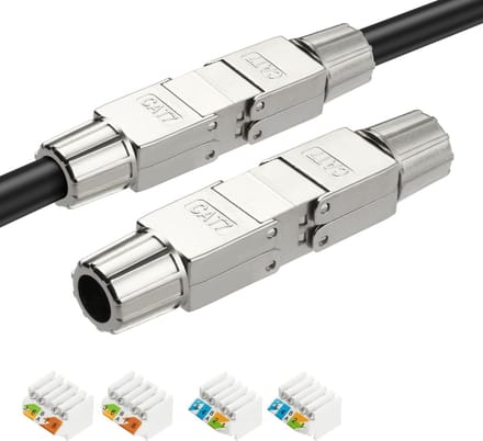 By shayne - RJ45 Connector - Ethernet Connector - Toolless Installatie - Cat7 Coupling Module - Geschikt voor Router en Computer - 10 Gigabits Per Se.