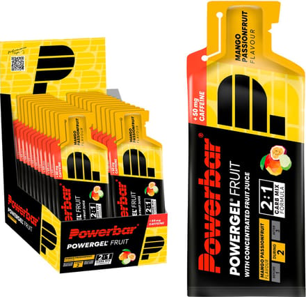 Powerbar PowerGel (24x41g) Mango Passionfruit (with caffeine) - Energie & Uithoudingsvermogen - Energie Gels
