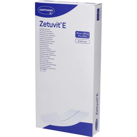 Hartmann Zetuvit E Steriel 10 x 20cm 413779 5 Compressen