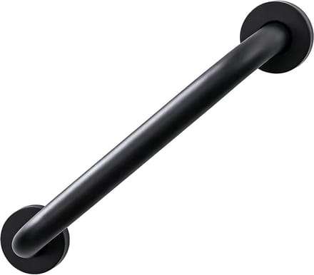 Badkamerhandgreep - Veiligheidshandgreep RVS - Veilig Douchen - Verborgen Schroeven - 100 cm - Zwart