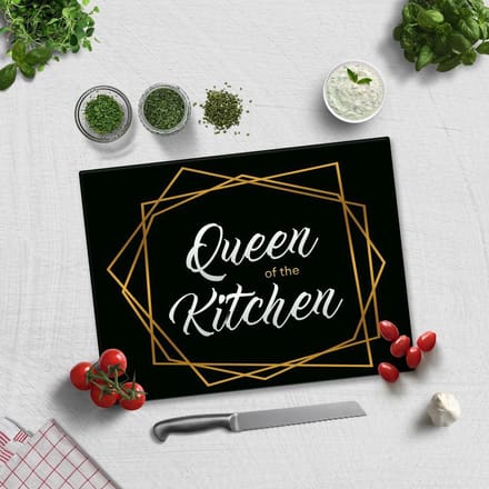 Queen of the Kitchen Tempered Glas Snijplank 30cm x 40cm - Glassnijplank