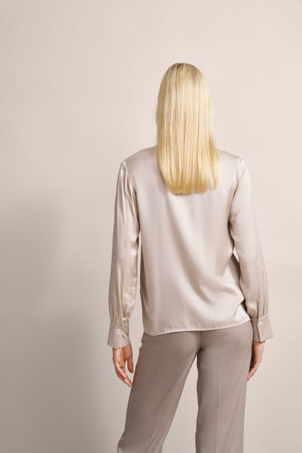 Bugatti Damen Uitlopende blouse met een lichte glans
