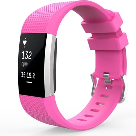 Jumada's - Fitbit bandje - Charge 2 - Siliconen - Sport - Gespsluiting - Roze