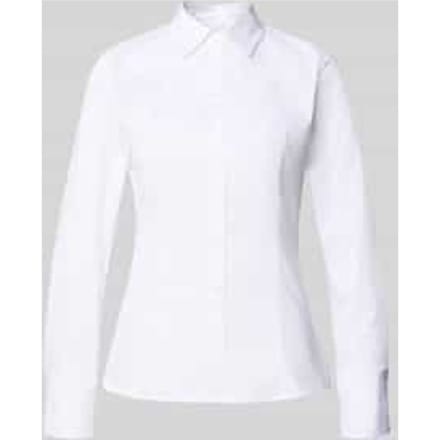 Shaped fit overhemdblouse van katoenmix model 'THE FITTED SHIRT'