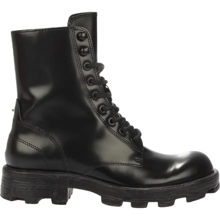 Diesel D-Hammer Leren Gevechtslaarzen voor Dames (Zwart)