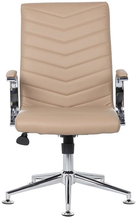 Design vergaderstoel Izola - Cognac- PU leder - 360° draaibaar