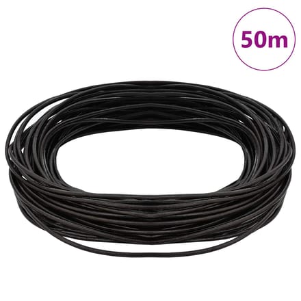 vidaXL - Leren - Koord - 1 - Donkerbruin - Ø1 - mm - x - 50 - m - Leer