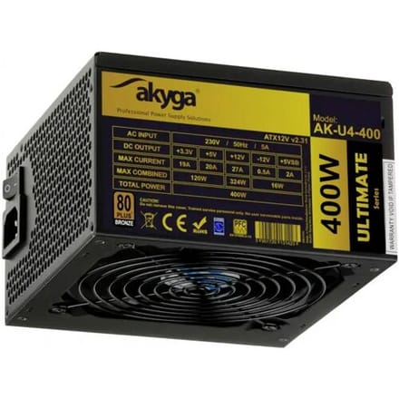 Akyga Ultimate Series Voeding - 400 Watt - 120 mm - ATX 2.31 - 80 Plus 80 PLUS Bronze