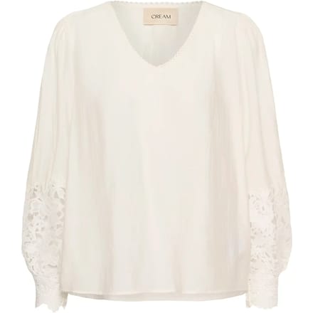 Damesblouse met lange mouwen Cream Tina