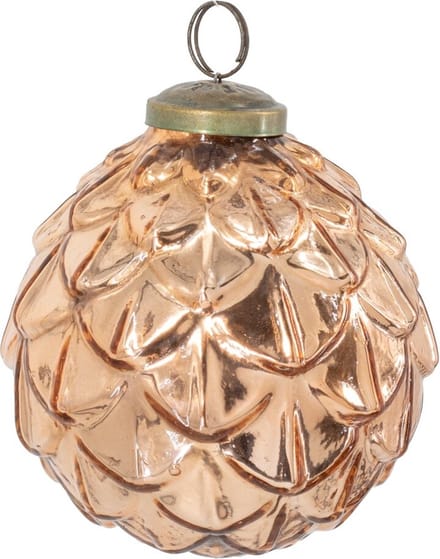 HomeBound by KY | Glazen kerstbal copper | 10x10x10cm | kerstbal