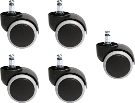 TopStar hard floor castors, set of 5, black