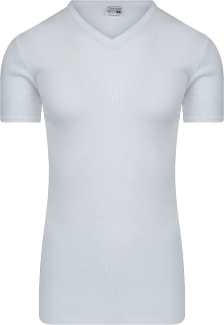 Beeren T-Shirt - V- Hals - Wit - Extra Lang - L