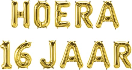 Foil balloon kit - Hoera 16 jaar