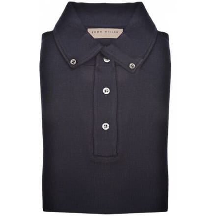 John Miller Trui Merino Button-Down Polo Navy / male