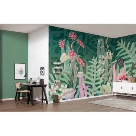 Fotobehang - The Flower Duet 400x250cm - Vliesbehang
