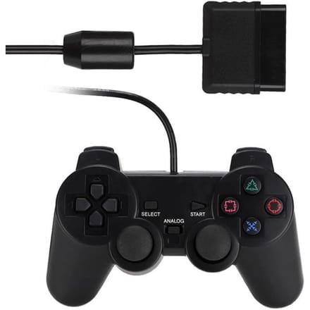 Manette de jeu - TBEST - PS2 - Filaire - Vibration - Ergonomique et résistant à l'usure