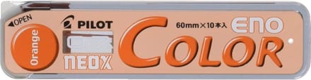 Pilot Color Eno – Oranje Potloodvullingen 0.7mm – Etui met 10 Vullingen