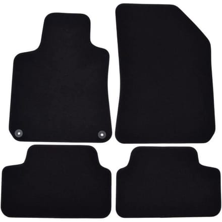 Tapis de sol - Peugeot - 308 - Noir - 4 pièces - Antidérapant et imperméable