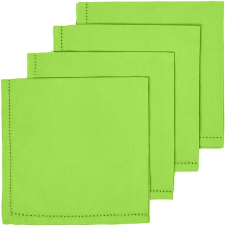 Homescapes katoenen servetten, set van 4, limoen