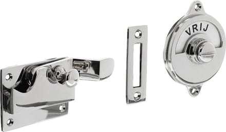 Intersteel WC-overslag met bocht vrij/bezet chroom