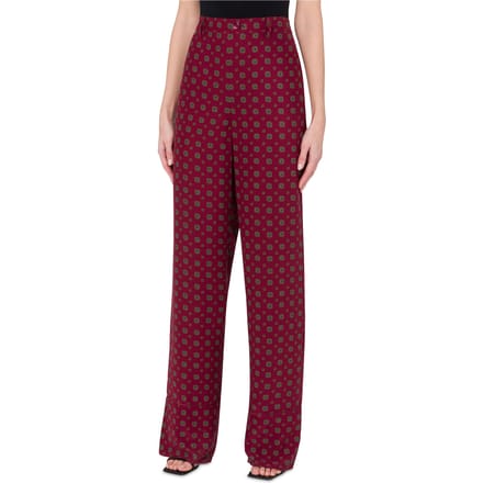 Moschino Tie Print Satin Trousers Red Taglia: 40 | Pantaloni da completo Outlet | Donna | Rosso