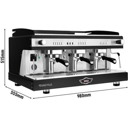 WEGA Pegaso Plus Espressomachine / Pistonmachine - 3 groepen - met melkopschuimer & heet water