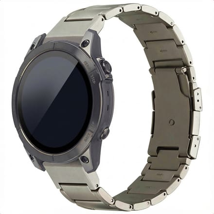 Mat Titanium bandje - Geschikt voor - Garmin 22 mm aansluiting - Titanium