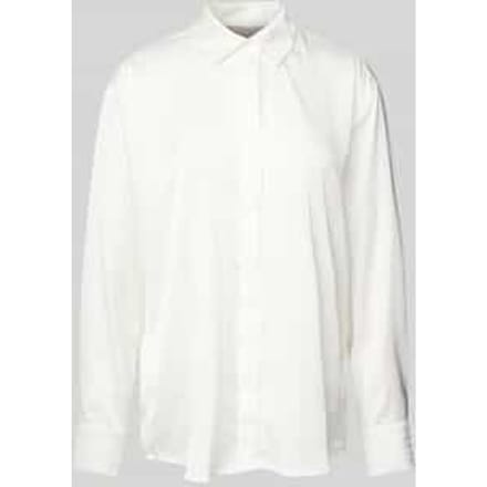 Overhemdblouse met blinde knoopsluiting