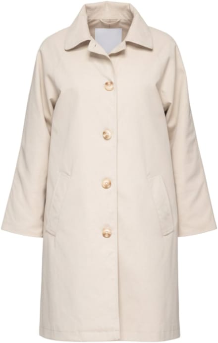 OMBRE Jas - Lange Mouw - Knopen - Effen Beige M
