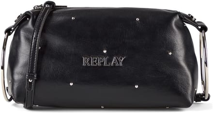 REPLAY schoudertas Reporter Bag Black zwart